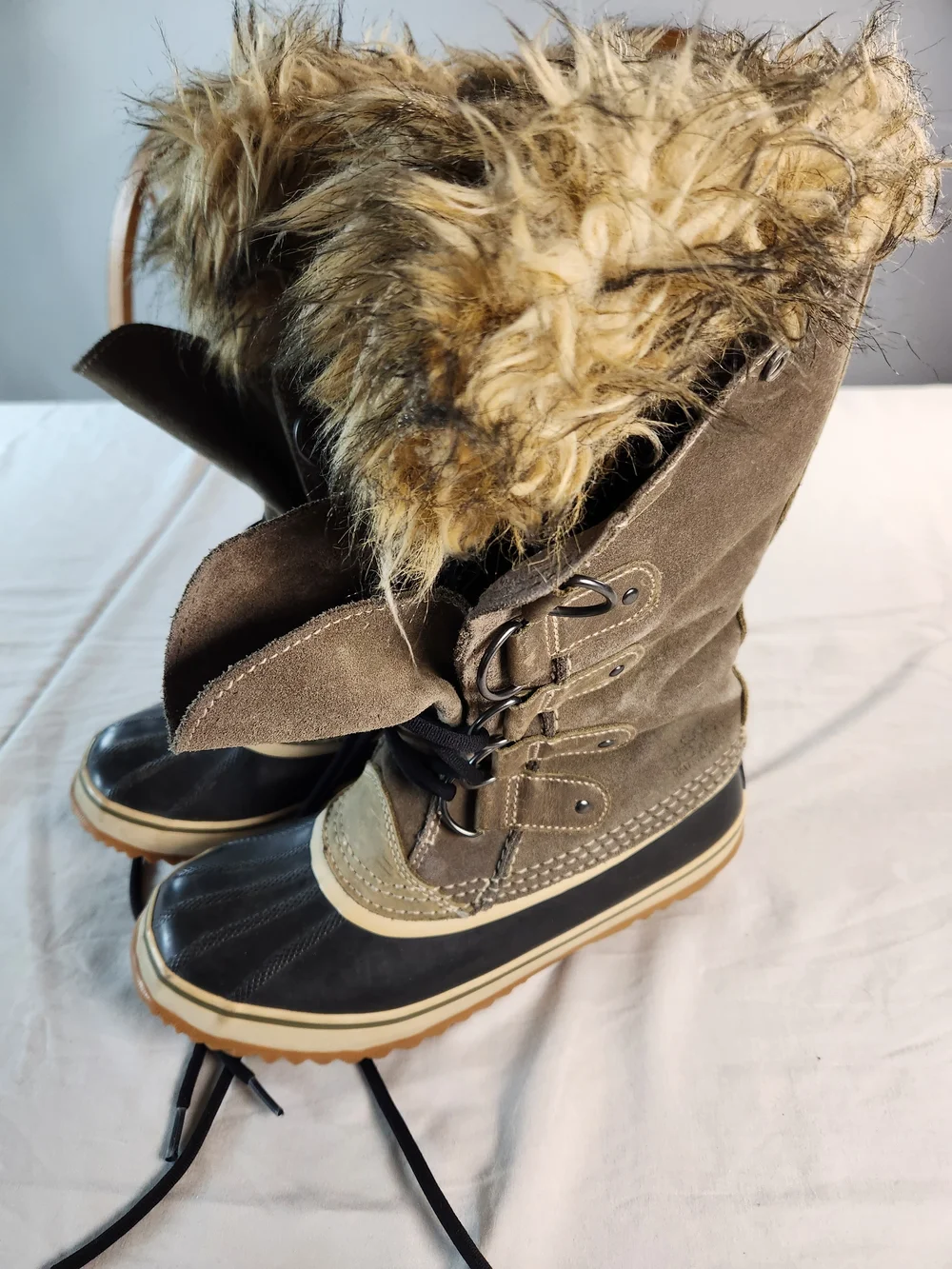 SOREL Joan Of Arctic Women Winter Snow Boots Waterproof Faux Fur Size 9.5